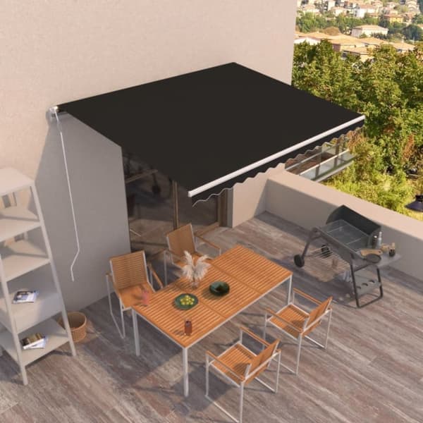 Markis automatiskt infällbar 450x350 cm antracit