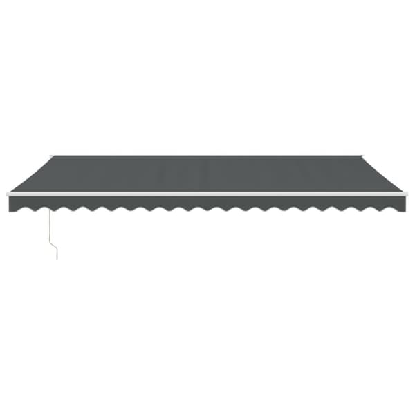 Markis infällbar antracit 5x3 m tyg&aluminium