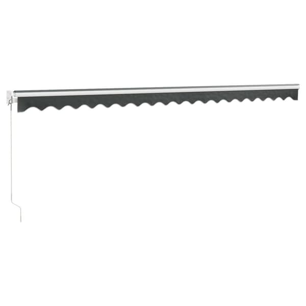 Markis infällbar antracit 5x3 m tyg&aluminium