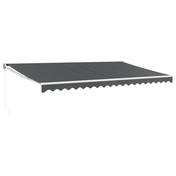 Markis infällbar antracit 5x3 m tyg&aluminium