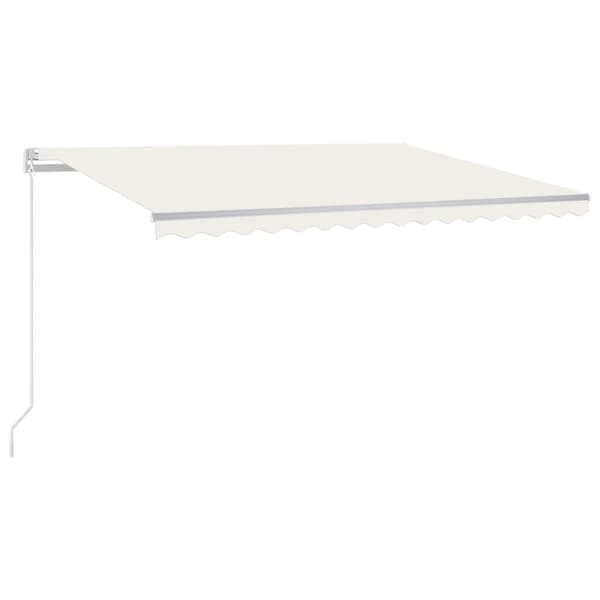 Manuaalisesti sisäänkelattava markiisi 450x300 cm kerma