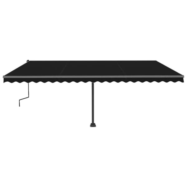 Markis manuellt infällbar med LED 500x300 cm antracit