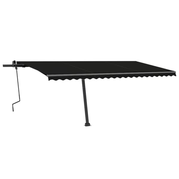 Markis manuellt infällbar med LED 500x300 cm antracit