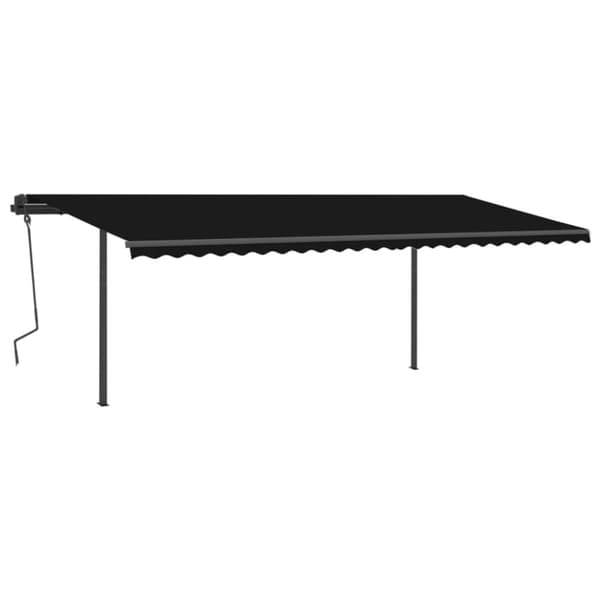 Automatisk markis med vindsensor & LED 6x3 m antracit