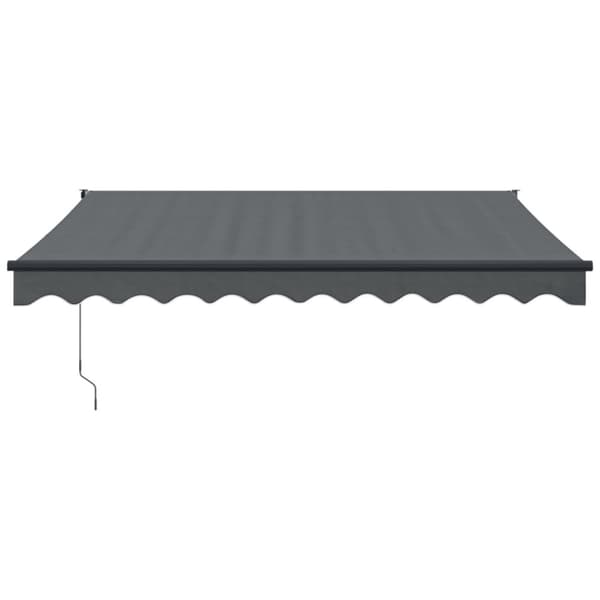 Markis infällbar antracit 3x2,5 m tyg&aluminium