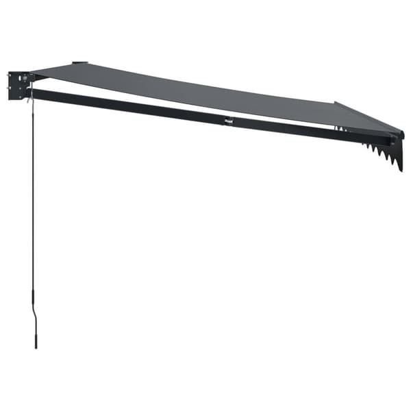 Markis infällbar antracit 3x2,5 m tyg&aluminium