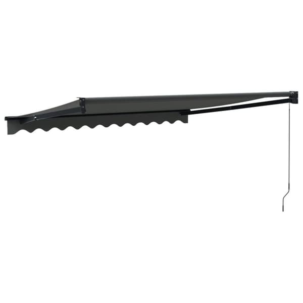 Markis infällbar antracit 3x2,5 m tyg&aluminium