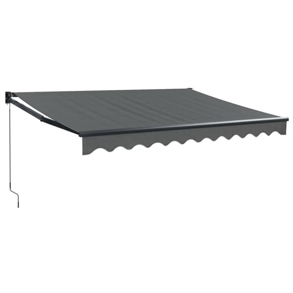 Markis infällbar antracit 3x2,5 m tyg&aluminium