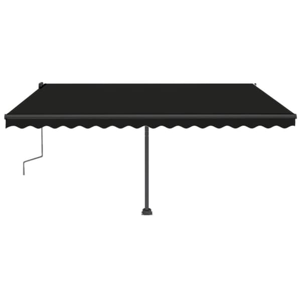 Markis manuellt infällbar med LED 400x350 cm antracit