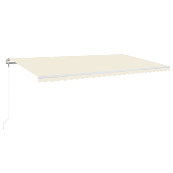 Automaattisesti sisäänkelattava markiisi 600x350 cm kerma