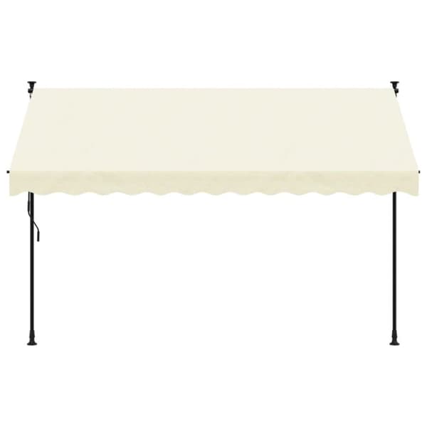markise 300x150 cm sammenrullelig stof og stål cremefarvet