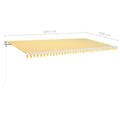 Miniatyrbild 9 av 10: Automatisk markis med vindsensor & LED 600x300 cm gul/vit