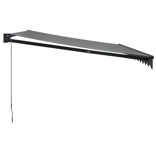 Markis infällbar antracit 4,5x3 m tyg&aluminium
