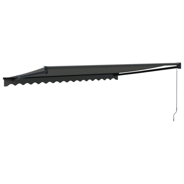 Markis infällbar antracit 4,5x3 m tyg&aluminium