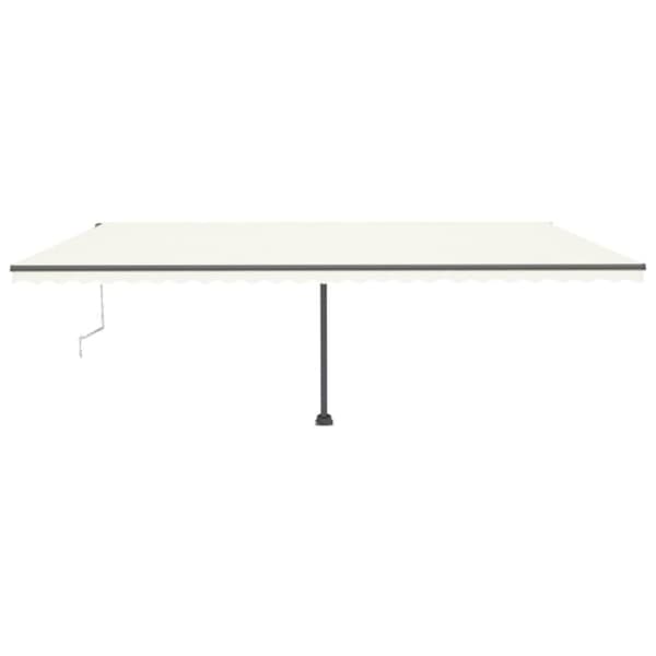 Sisäänkelattava markiisi LED/tuulisensori 600x300cm kerma