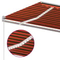 Miniatyrbild 6 av 10: Automatisk markis med vindsensor & LED 4x3 m orange/brun