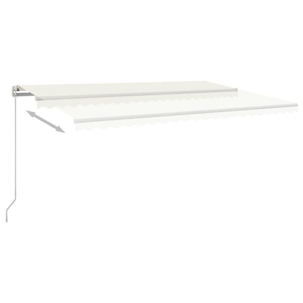 Manuaalisesti sisäänkelattava markiisi 500x300 cm kerma