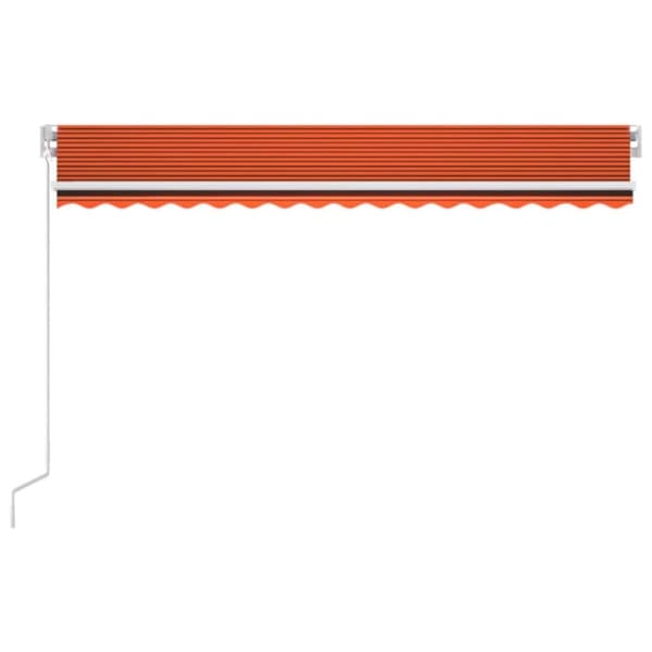 Markis manuellt infällbar 400x350 cm orange och brun
