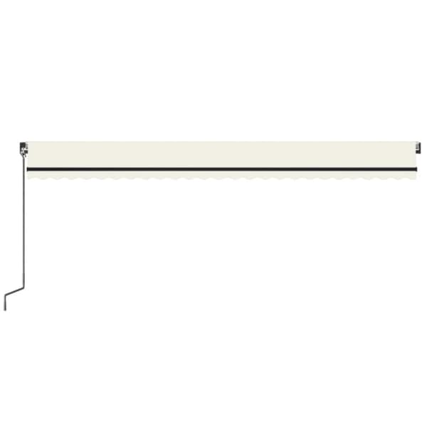 Manuaalisesti sisäänkelattava markiisi 600x350 cm kerma