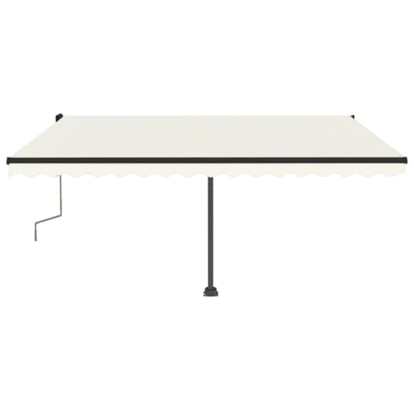Markis manuellt infällbar fristående 400x350 cm gräddvit