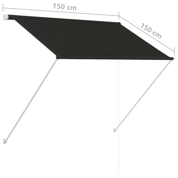 Sisäänkelattava markiisi 150x150 cm antrasiitti
