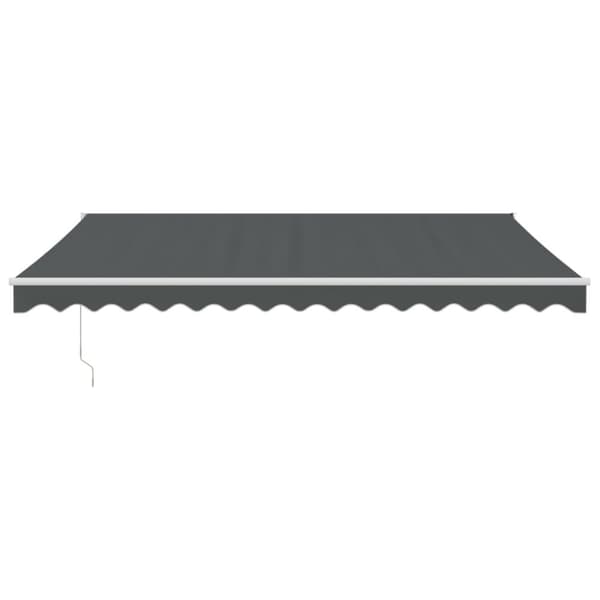 Markis infällbar antracit 4x3 m tyg&aluminium