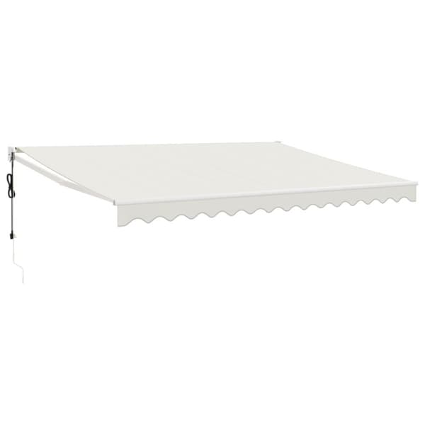 Automatisk infällbar markis gräddvit 4x3 m