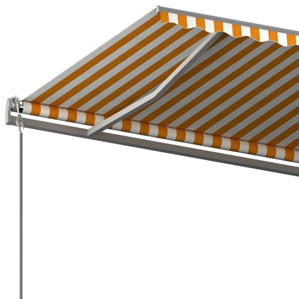 Vapaasti seisova sisäänkelattava markiisi 600x350 cm keltavalk.