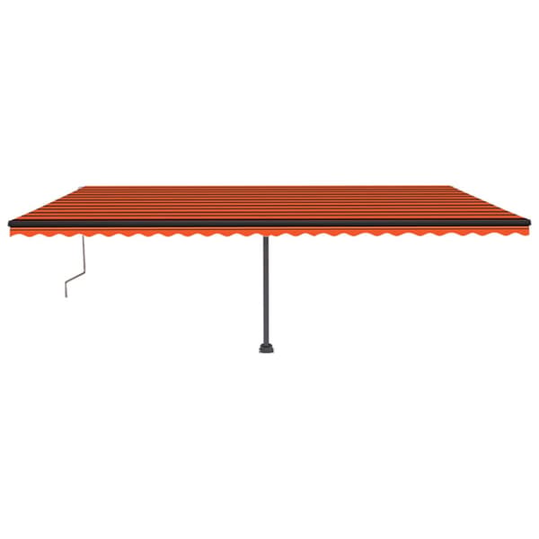 Vapaasti seisova automaattinen markiisi 600x350 cm oranssirusk.