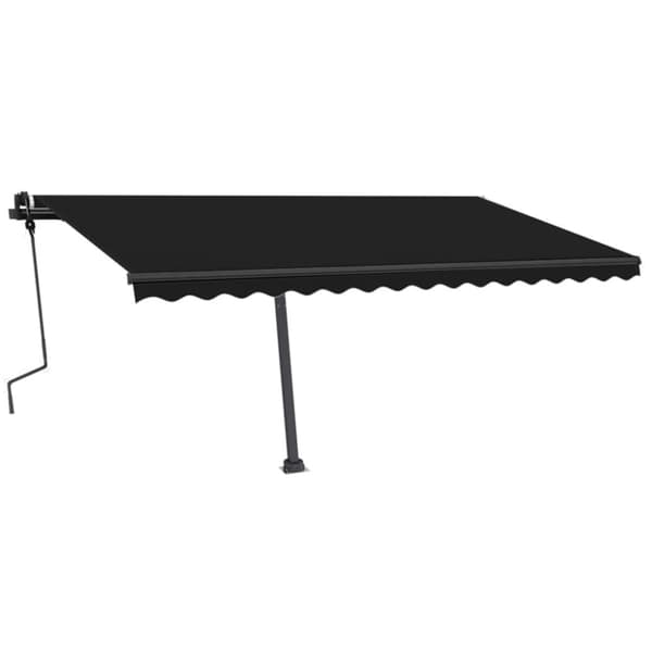 Sisäänkelattava markiisi LEDillä 450x350 cm antrasiitti