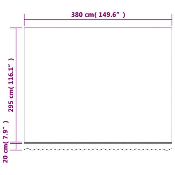Markisväv flerfärgad randig 4x3 m
