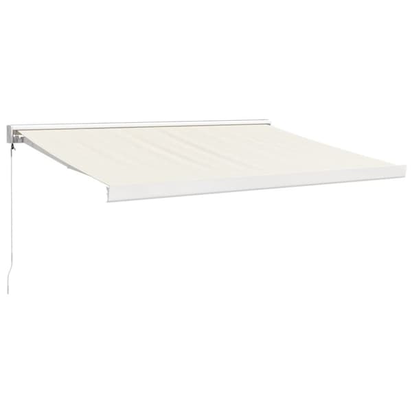 foldemarkise manuel betjening 3,5x2,5 m stof aluminium creme