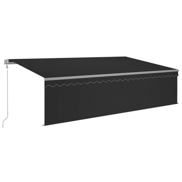 Automatiserad markis med rullgardin 5x3m antracit