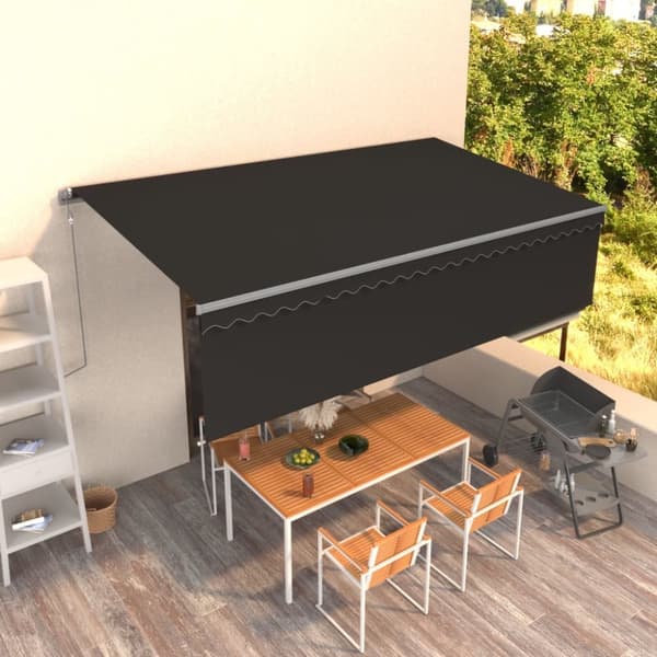 Automatiserad markis med rullgardin 5x3m antracit