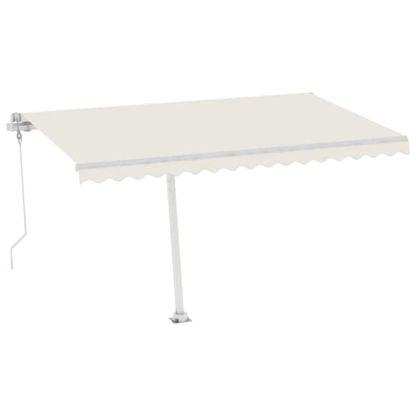 Sisäänkelattava markiisi LED/tuulisensori 400x300cm kerma