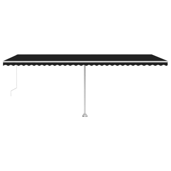 Fristående markis manuellt infällbar 600x300 cm antracit