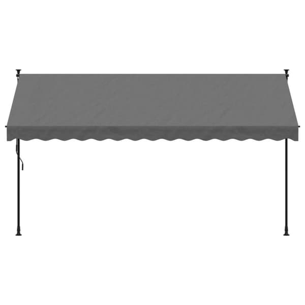 Sisäänkelattava markiisi antrasiitti 350x150 cm kangas ja teräs