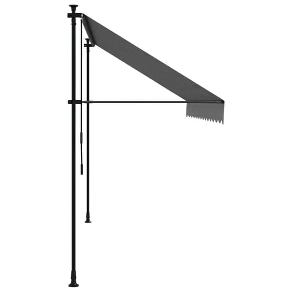 Sisäänkelattava markiisi antrasiitti 350x150 cm kangas ja teräs