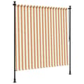 Miniatyrbillede 4 af 9: vidaXL udendørs rullegardin 150x270 cm stof og stål orange og hvid