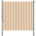 Miniatyrbillede 2 af 9: vidaXL udendørs rullegardin 150x270 cm stof og stål orange og hvid