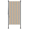 Miniatyrbillede 2 af 9: vidaXL udendørs rullegardin 120x270 cm stof og stål gul og hvid