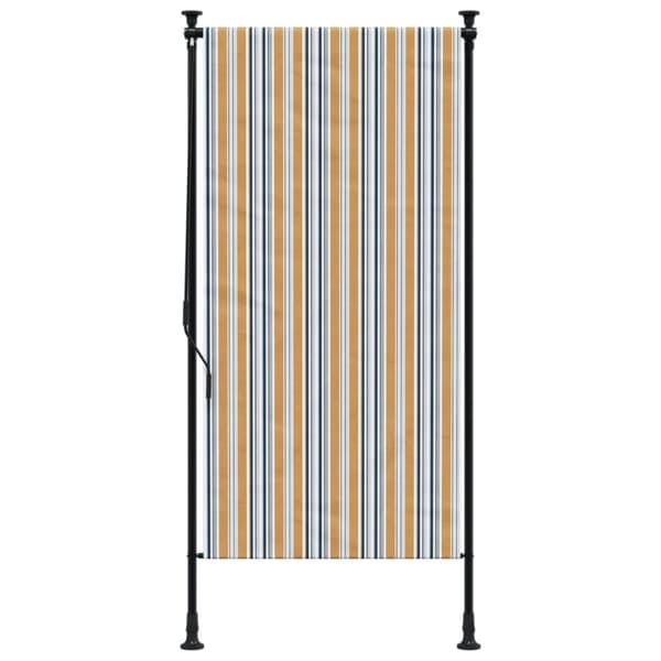 vidaXL udendørs rullegardin 120x270 cm stof og stål gul og hvid