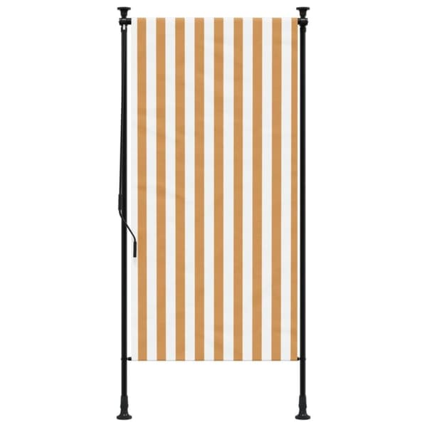 vidaXL Rullgardin utomhus orange och vit 100x270 cm tyg&stål