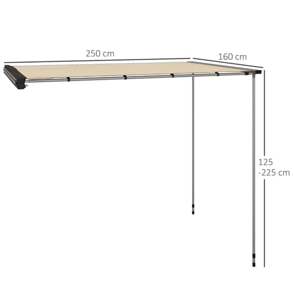 Rootz Autoteltta - Kattoteltta - Auton sivumarkiisi - Säänkestävä - Kierrelukkorakenne - Suojaa sateelta - Oxford Kangas - Khaki - 160L x 250W x 125-2