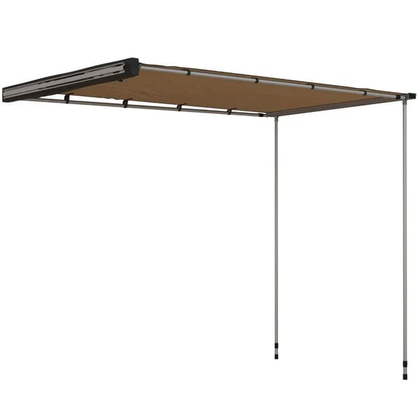 Rootz Autoteltta - Kattoteltta - Auton sivumarkiisi - Säänkestävä - Kierrelukkorakenne - Suojaa sateelta - Oxford Kangas - Khaki - 160L x 250W x 125-2