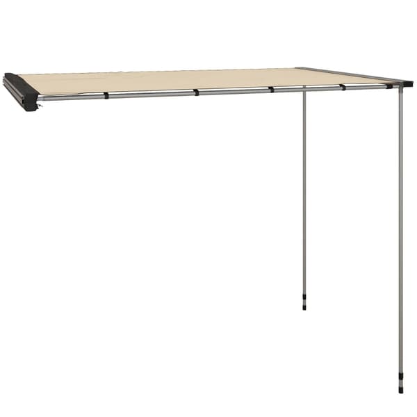 Rootz Biltält - Taktält - Bilsidomarkis - Väderbeständig - Twist-lock Design - Skyddar regn - Oxfordtyg - Khaki - 160L x 250W x 125-225H cm