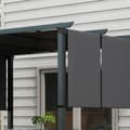 Miniatyrbillede 4 af 6: Rootz Pergola - Solbeskyttelse - Vejrbestandig - UV-stråler beskytter - Jordpæle - Stål+polyesterstof - Mørkegrå - 357L x 296W x 235Hcm