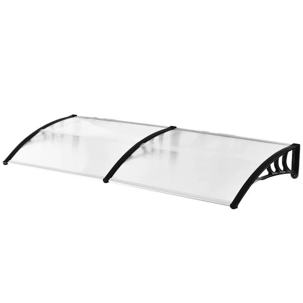 Rootz Pent Canopy - Canopy For Ytterdörr - Polykarbonat Solskydd - Regnskydd - Fönster Markis Canopy - Transparent - 75 x 195 x 23 cm