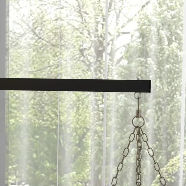 Rootz Boksäckshållare - Väggmonterad - 9 Vinklar - Monteringsskruvar - Svängkrok - Karbinhake - Två sidomarkiser - Stål - Svart - 80L x 17W x 48H cm
