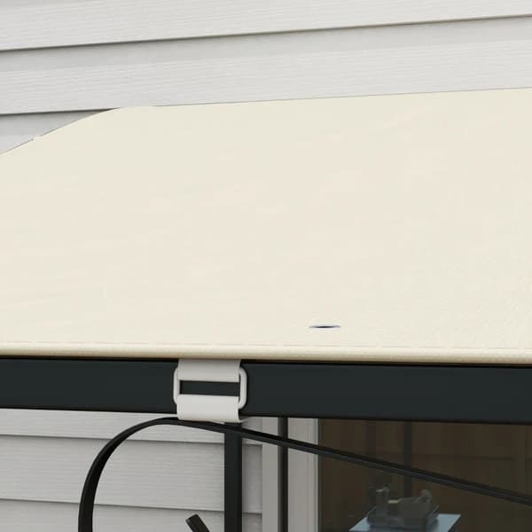 Rootz Markiser - Solskydd - Skyddstak - Ersättningstak - Väderbeständig - PU-beläggning - UV30+ skydd - Polyestertyg - Beige - 297L x 243W cm